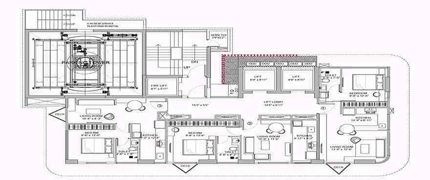4 BHK DGS Sheetal Sky Tower Floor Plan, Layout, Master Plan